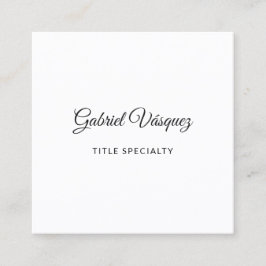 Minimalistische Stilwiese Quadratische Visitenkarte