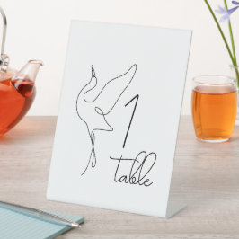 Minimalistische Storch neutrale Babyparty-Tischnum Sockelschild