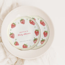 Minimalistische Strawberry Sweet Girl Baby Dusche