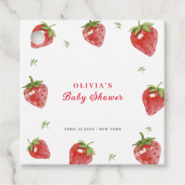 Minimalistische Strawberry Sweet Girl Baby Dusche Geschenkanhänger