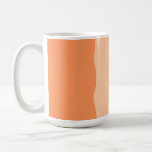 Minimalistische Streifen aus Orange und Schwarz Kaffeetasse