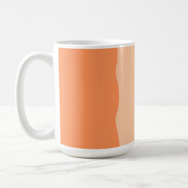 Minimalistische Streifen aus Orange und Schwarz Kaffeetasse (Links)