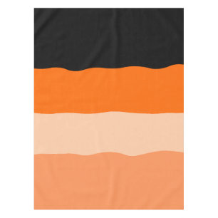 Minimalistische Streifen aus Orange und Schwarz Tischdecke