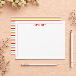 Minimalistische Streifen Klassischer Chic Mitteilungskarte