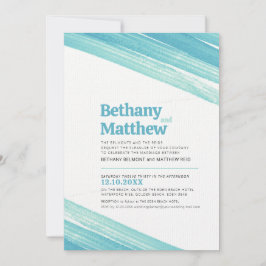 Minimalistische Striche mit Aquarellfarbe Einladung