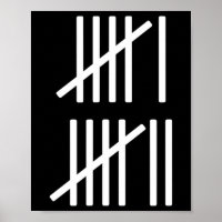 Minimalistische Strichmarken Zählung 67 Meme Slang