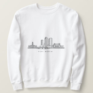 Minimalistische Strichzeichnung der Skyline von Fo Sweatshirt