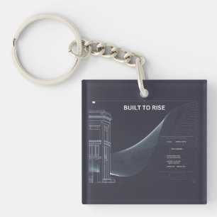 Minimalistische Struktur Metall-Schlüsselanhänger Schlüsselanhänger