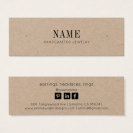 Minimalistische Stuhleroring Kraft Schmuckkarte