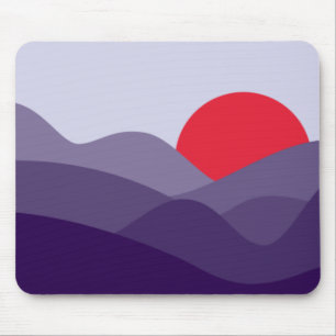 Minimalistische Sun Cyber Traube Lila Mousepad