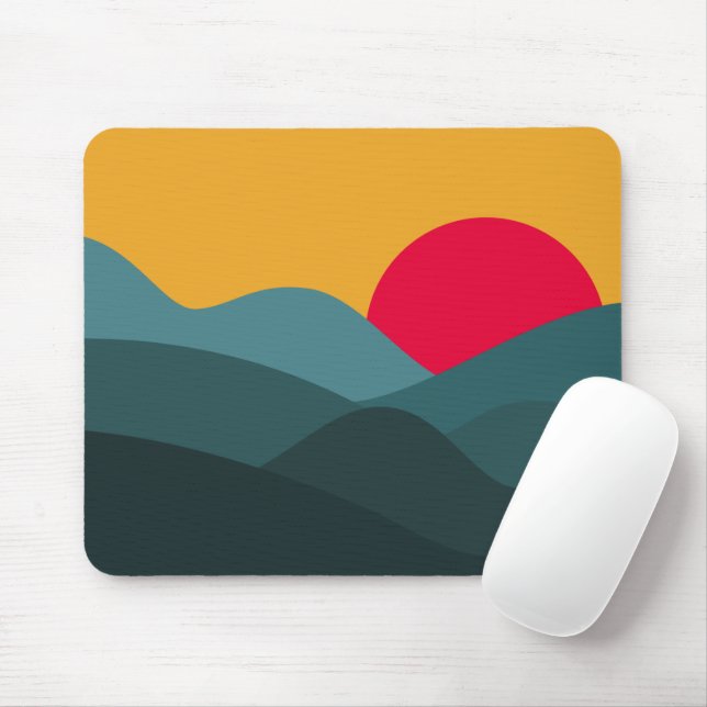 Minimalistische Sun Mousepad (Mit Mouse)