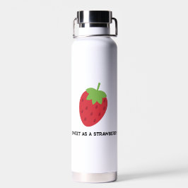 Minimalistische süße Erdbeere Wasserflasche Trinkflasche