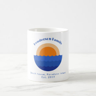 Minimalistische Szene des Sonnenuntergangs im Ozea Kaffeetasse