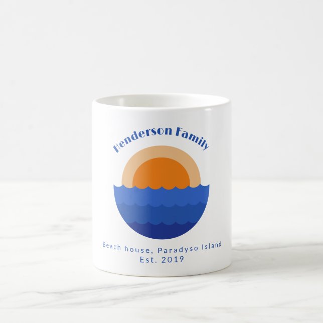 Minimalistische Szene des Sonnenuntergangs im Ozea Kaffeetasse (Mittel)