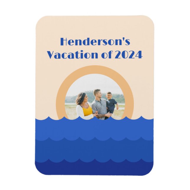 Minimalistische Szene des Sonnenuntergangs im Ozea Magnet (Vertikal)