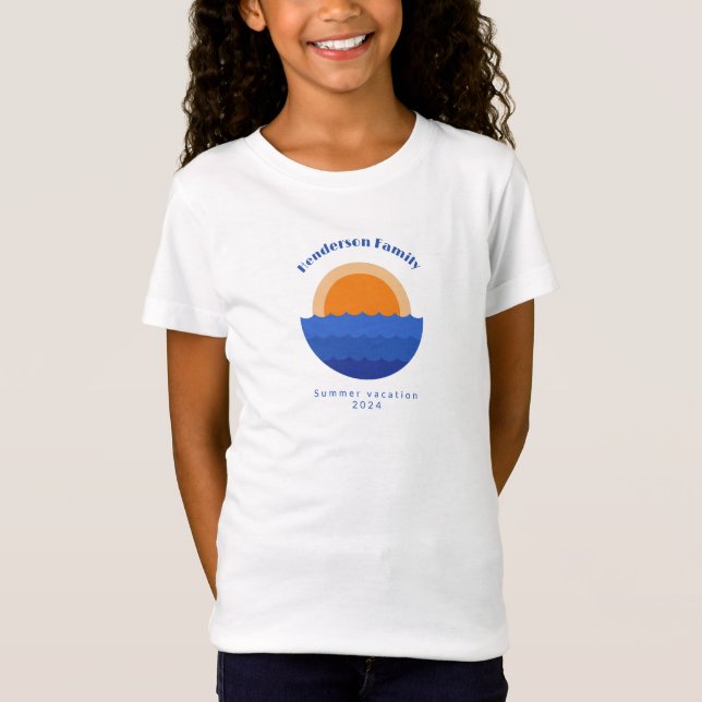 Minimalistische Szene des Sonnenuntergangs im Ozea T-Shirt (Vorderseite)