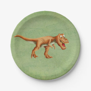 Minimalistische T-Rex Kinderparty Pappteller