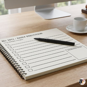 Minimalistische tägliche Ausführungs-To-Do-Liste Notizblock