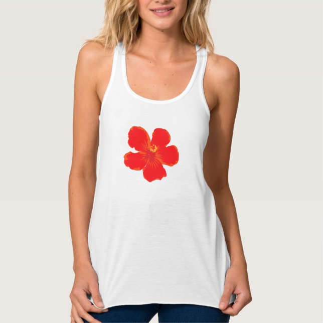 Minimalistische Tank-Oben der roten Blume Tank Top (Vorderseite)