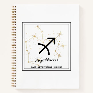Minimalistische Tasche von Zodiac Sagittarius Notizbuch