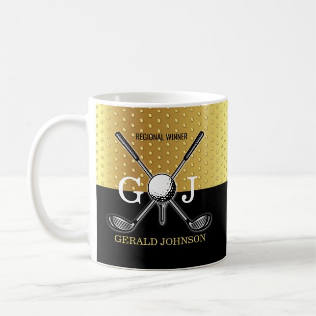 Minimalistische Tasse für die elegante Golf Monogr (Links)