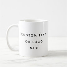 Minimalistische Tasse von benutzerdefinierten Text