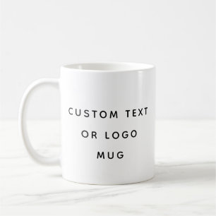 Minimalistische Tasse von benutzerdefinierten Text