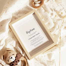 Minimalistische Taufe für Kleinkinder Einladung