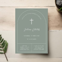 Minimalistische Taufe von Salbei