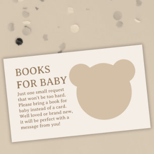 Minimalistische Teddy Bear Baby Shooting Books for Begleitkarte