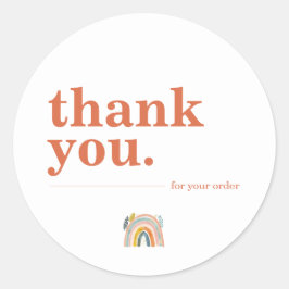 Minimalistische Terracota Geschäftskunde Vielen Da Runder Aufkleber