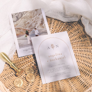 Minimalistische Terracotta Arch & Foto Hochzeit