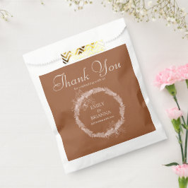 Minimalistische Terracotta boho Burnt Orange Hochz Geschenktütchen