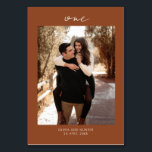 Minimalistische Terracotta-Hochzeit Tischnummer<br><div class="desc">Minimalistische Terracotta Wedding Tischnummer</div>