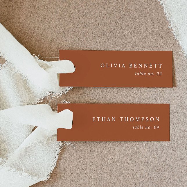 Minimalistische Terracotta Hochzeitsnacht Platzkar Einladung (Von Creator hochgeladen)