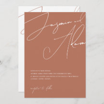 Minimalistische Terracotta Script Typografy Weddin