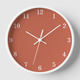 Minimalistische Terrakotta-Wanduhr Uhr