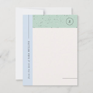 Minimalistische Terrazzo Monogram Stationery - Bla Ankündigung