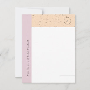 Minimalistische Terrazzo Monogram Stationery - Lil Ankündigung
