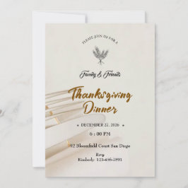 Minimalistische Thanksgiving-Einladung
