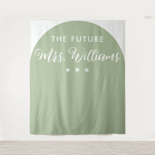 minimalistische The Future Mrs Brautparty-Bogen Wandteppich