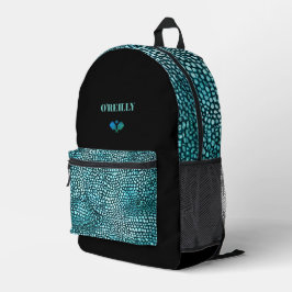 Minimalistische Tierdruckauflage Modernes Monogram Bedruckter Rucksack