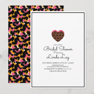 Minimalistische Tierkatze Cheetah Safari-Brautjung Einladung