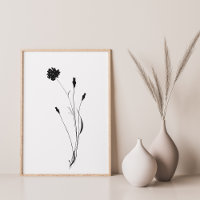 Minimalistische Tinte Blume Abstrakte Florenz Kuns