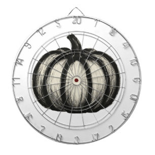 Minimalistische Tinte Pumpkin - Herbsternte Kunst Dartscheibe