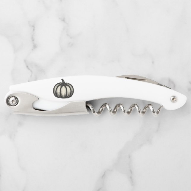 Minimalistische Tinte Pumpkin - Herbsternte Kunst  Kellnermesser (Vorderseite)