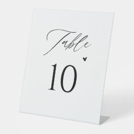 Minimalistische Tischkarten für die Hochzeit Sockelschild