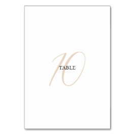 Minimalistische Tischnummer