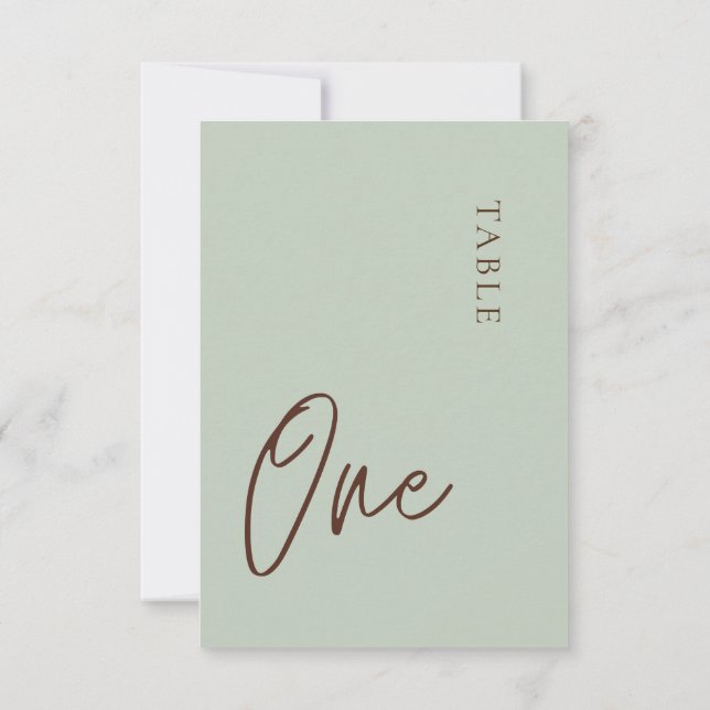 Minimalistische Tischnummer (Rückseite)