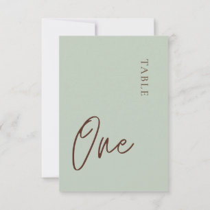 Minimalistische Tischnummer